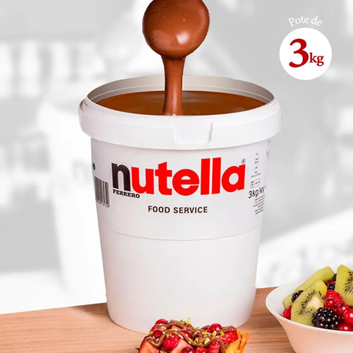 Nutella 3kg Balde Ferrero Creme de Avela Gigante