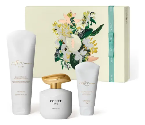 O boticario coffee woman duo kit presente 3 itens