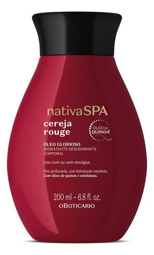 O boticario nativa spa cereja rouge oleo hidratante corporal