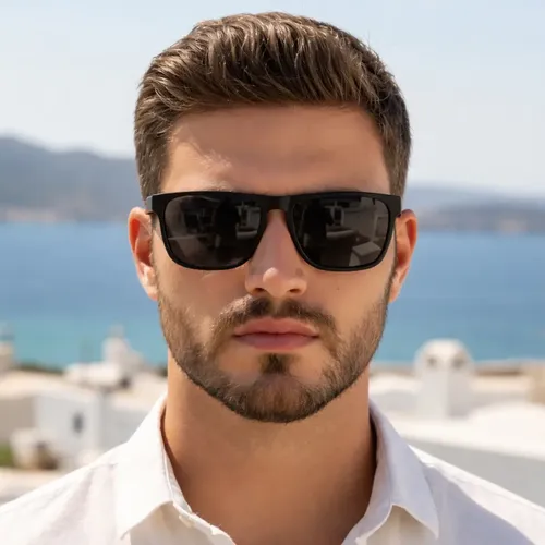 Oculos de sol masculino quadrado acetato uv400 original