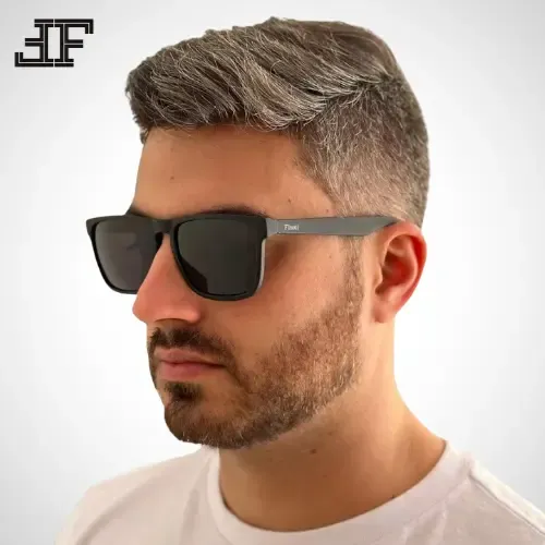 Óculos De Sol Masculino Quadrado Acetato Uv400 Original