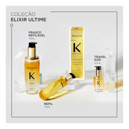 Óleo Capilar de Viagem Tamanho Mini Kérastase Elixir Ultime 30ml