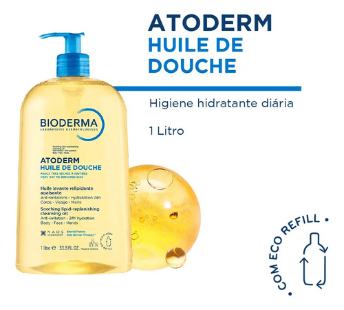 Óleo De Banho Higiene Hidratante Diária Atoderm 1l Bioderma