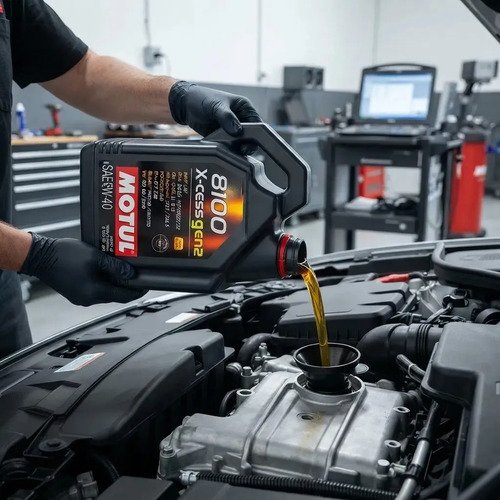 Óleo de motor Motul sintético 5W-40 para carro/caminhonete de 1 unidade x 4L