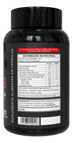 Ômega 3 Epa Dha 120 Cápsulas Dark Lab