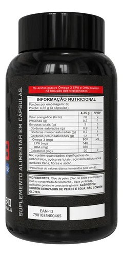 Ômega 3 Epa Dha 240 Cápsulas Dark Lab