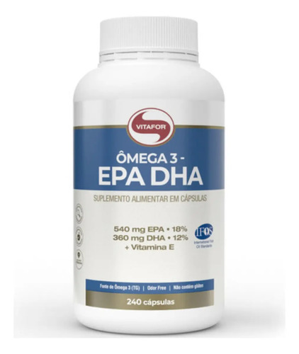 Omega 3 epa dha 240 capsulas vitafor sem sabor