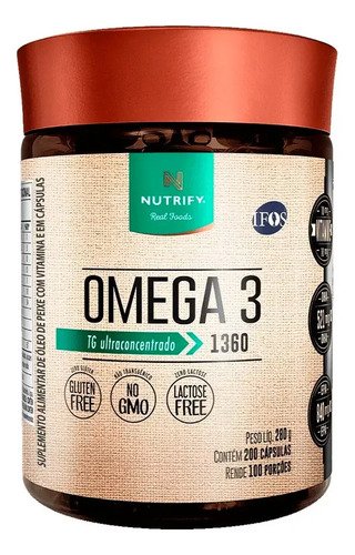 Omega 3 tg ultraconcentrado 200 capsulas nutrify