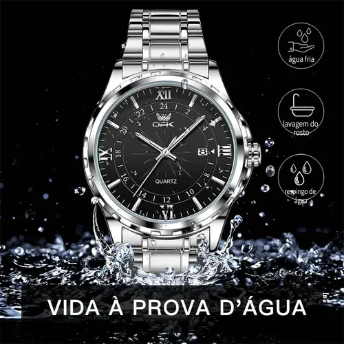 Opk Original Relógio Masculino Quartzo À Prova D'água 6003