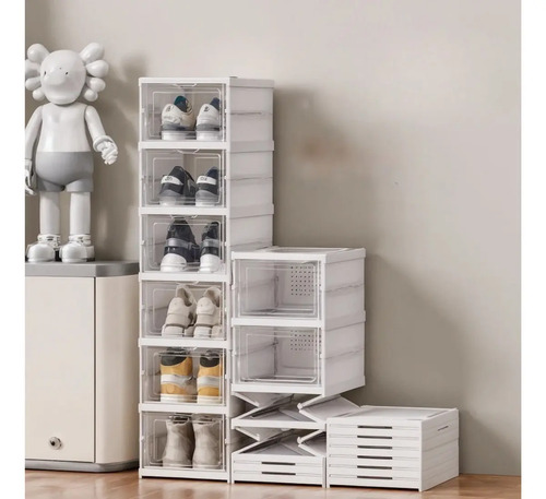 Organizador de calcados 6 pares sapateira modular empilhavel