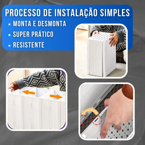 Organizador De Calçados 6 Pares Sapateira Modular Empilhável Branco Vertical Caixa de Tênis Fácil Montagem