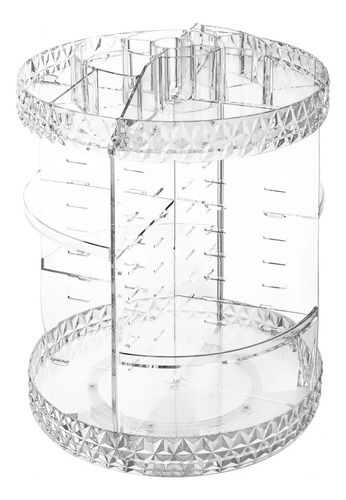 Organizador De Maquiagem Giratório 360° Em Acrílico Transparente Com Prateleiras Ajustáveis EPS-2577 Epsilon