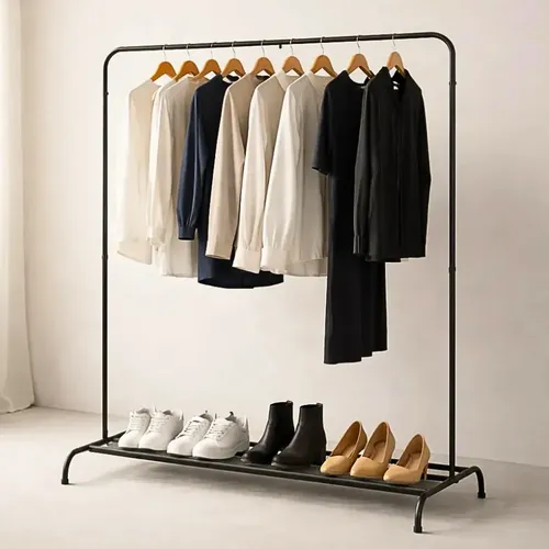 Organizador De Roupas Portátil Grande Metal P/ Quarto Closet