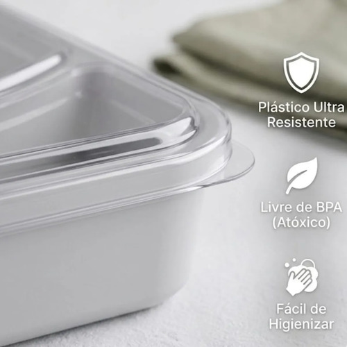 Organizador De Talheres Com Divisórias E Tampa Para Cozinha