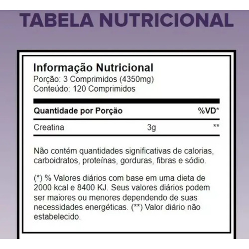 Pack 2 Creatina Creapure 120 Comprimidos Growth Com Nota F