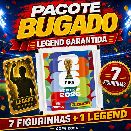Pacote Bugado Figurinha Legend Extra Copa Do Mundo 2026