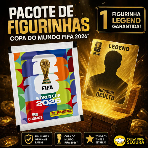 Pacote Bugado Figurinha Legend Extra Copa Do Mundo 2026