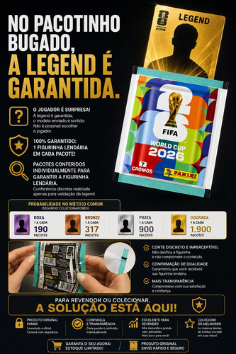 Pacote Bugado Figurinha Legend Extra Copa Do Mundo 2026