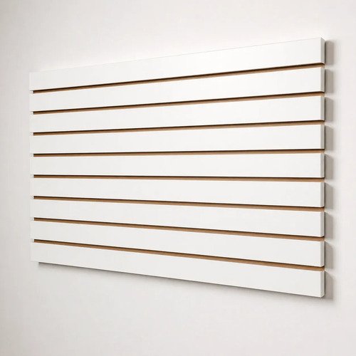 Painel canaletado mdf 120x60cm branco ideal para loja casa