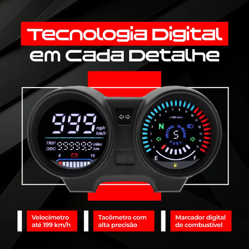 Painel Digital Cg Titan 150 Sport Até 2008 Fan 150 Até 2013