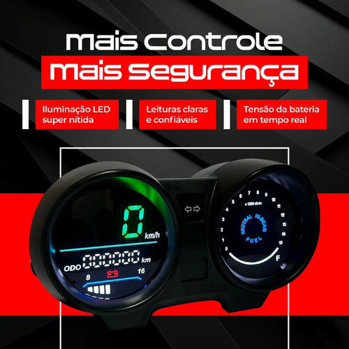 Painel Digital Cg Titan 150 Sport Até 2008 Fan 150 Até 2013