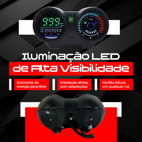 Painel Digital Cg Titan 150 Sport Até 2008 Fan 150 Até 2013