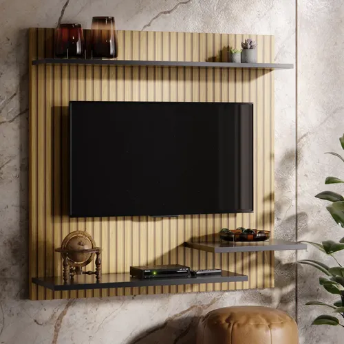 Painel Para Tv Até 32 Polegadas Compacto Com 3 Prateleiras