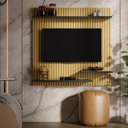 Painel Para Tv Até 32 Polegadas Compacto Com 3 Prateleiras