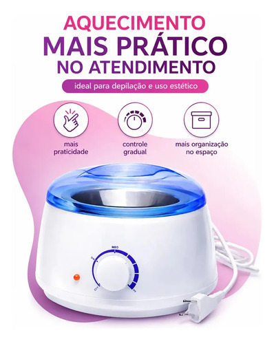 Panela Cera Quente Aquecedor Elétrica Depilação Termocera BMED