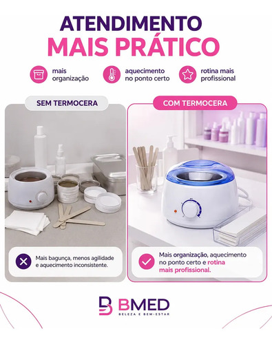 Panela Cera Quente Aquecedor Elétrica Depilação Termocera BMED