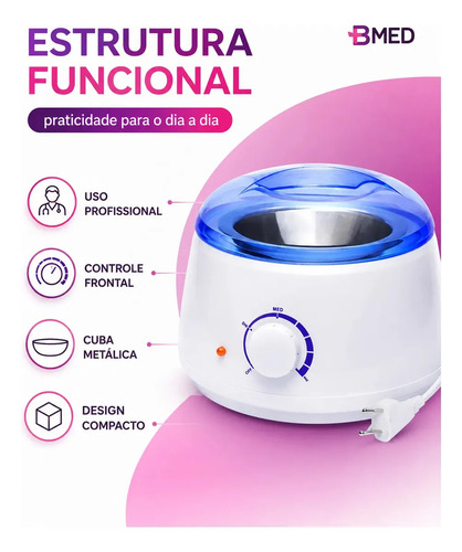 Panela Cera Quente Aquecedor Elétrica Depilação Termocera BMED