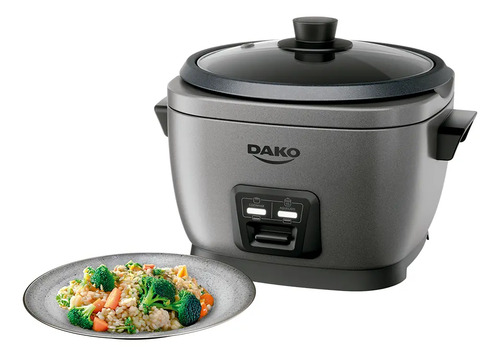 Panela De Arroz Elétrica Dako 700w Com 4 L 10 Xícaras Cinza Cor Cinza-escuro Frequência 60 Hz