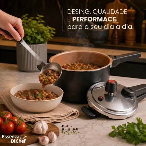Panela De Pressão 4,5 Litros Antiaderente Fechamento Externo