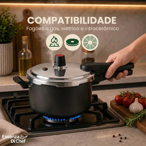 Panela De Pressão 4,5 Litros Antiaderente Fechamento Externo