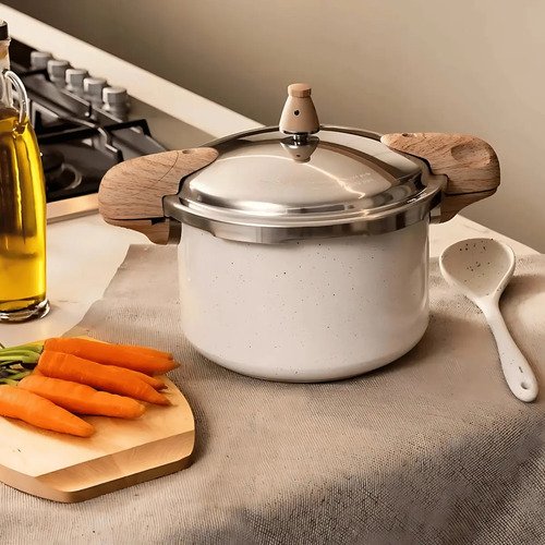 Panela De Pressão Brinox Indução 5,4l 22cm Vanilla Vanilla
