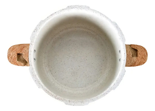 Panela De Pressão Brinox Vanilla 5,4l Indução Ceramic Life C Creme