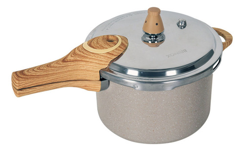 Panela de pressao ceramic life pressure 42l areia brinox