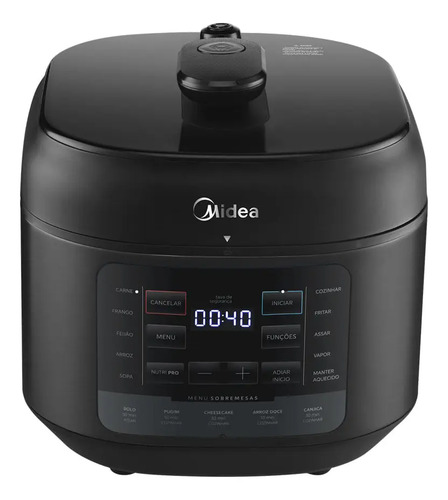Panela de pressao eletrica 5l nutripro preta midea cor preto