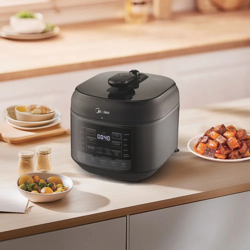 Panela De Pressão Elétrica 5l Nutripro Preta Midea Cor Preto