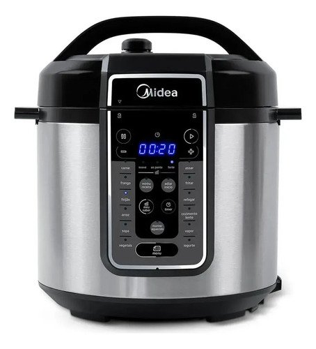 Panela de pressao eletrica 6 l mastersteam inox midea cor ci