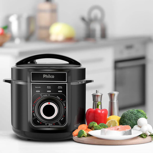 Panela de Pressão Elétrica Multifuncional Philco Ppp02pi 900W Cor Preta