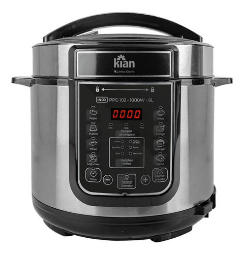 Panela de pressao eletrica ppe 102 6l kian inox
