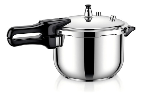 Panela de pressao inox 5 litros fundo triplo cor prateado