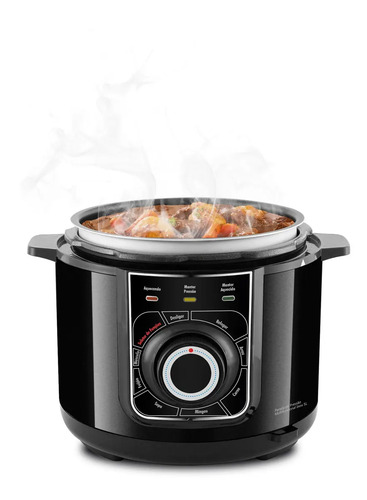 Panela De Pressão Philco Ppp02pi Inox Multifuncional 5l Cor Preto