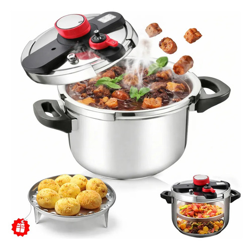Panela de pressao profissional shanyin de aluminio 6 l com f