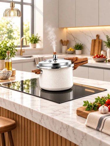 Panela pressao ceramica antiaderente 42 litros inducao e fog