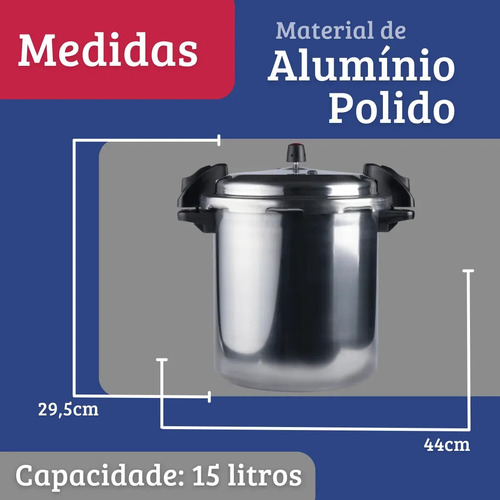 Panela Pressão Fechamento Externo Profissional 15L Nacional