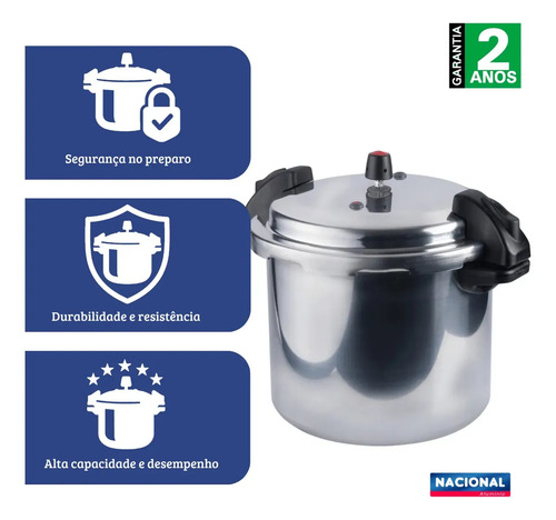 Panela Pressão Fechamento Externo Profissional 15L Nacional