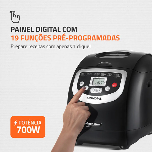 Panificadora Automática Master Bread Mondial 700W NPF-53