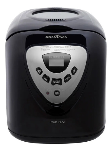 Panificadora Multipane 12 Programações Com Função Timer e Antiaderente Potência de 550 W Cor Preto Britânia